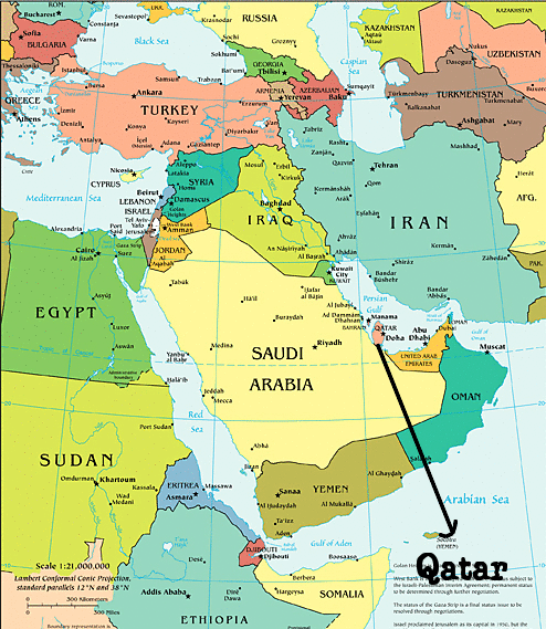 qatar-on-a-map