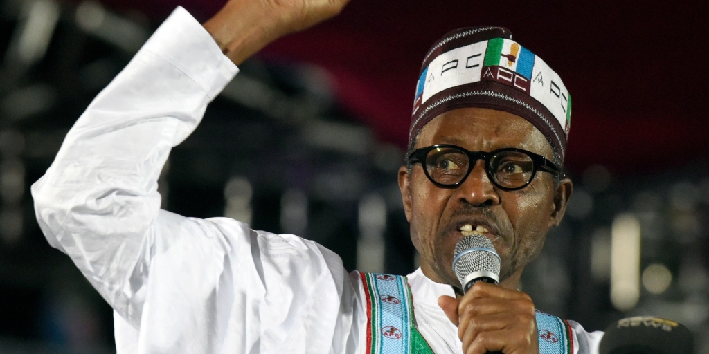 Former military ruler and presidential aspirant of the opposition All Progressives Congress (APC) Muhammadu Buhari speaks during the presidential primary of the party in Lagos on December 11, 2014. Members of Nigeria's main opposition party voted through the night to choose a candidate to challenge President Goodluck Jonathan at next year's elections, with a result expected later on December 11. AFP PHOTO / PIUS UTOMI EKPEI        (Photo credit should read PIUS UTOMI EKPEI/AFP/Getty Images)